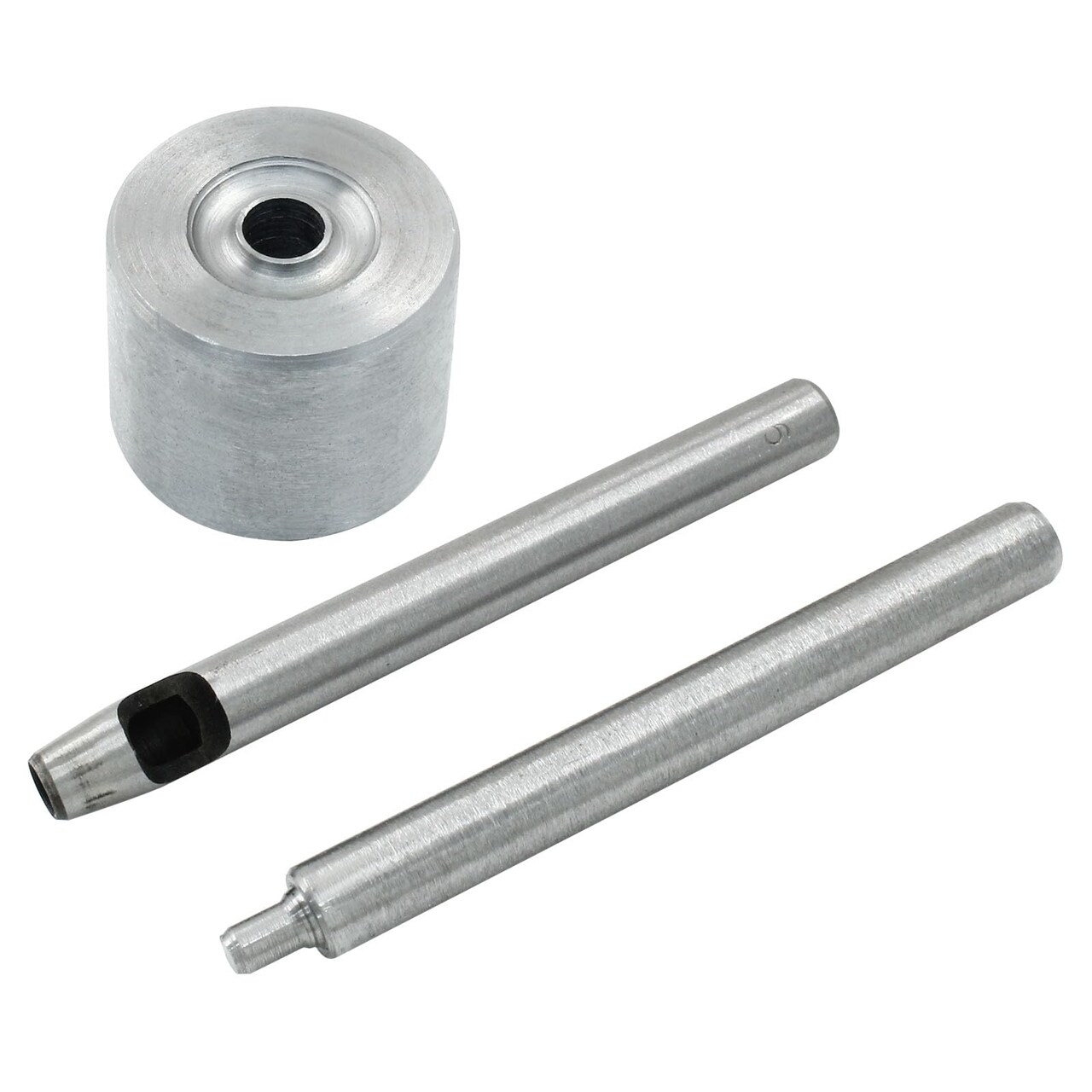 Eyelet Hole Punch Die Tool, 6mm Grommet Setter Hollow Punch (Includes Base & Ram) for Leather Craft Clothing Handbag Fabric Curtain DIY
